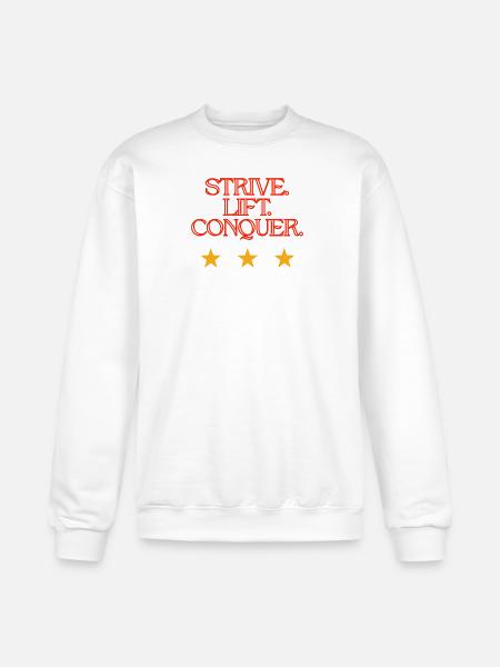 Strive Life to Conquer - Champion Unisex Powerblend Sweatshirt - white
