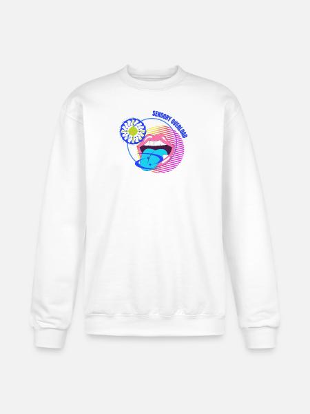 Sensory Overload Glitch Aesthetic - Champion Unisex Powerblend Sweatshirt - white
