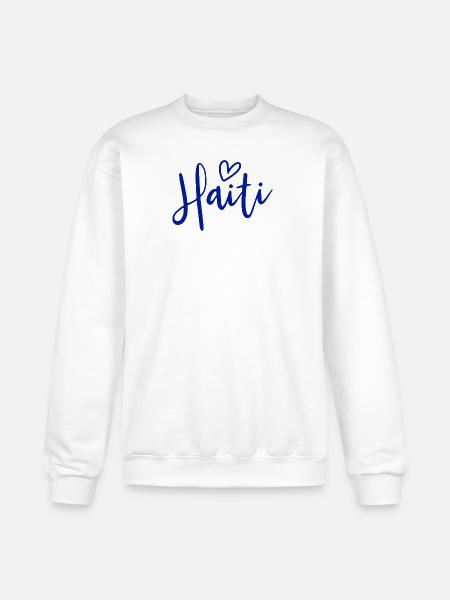 Haiti Heart Women's Love Haiti - Champion Unisex Powerblend Sweatshirt - white