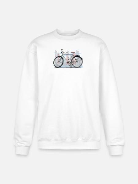 Rustic City Bicycle Sketch - Champion Unisex Powerblend Sweatshirt - white