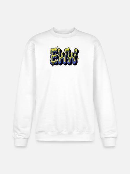 comic-speech-bubble--neon-slime-texture-inside- - Champion Unisex Powerblend Sweatshirt - white