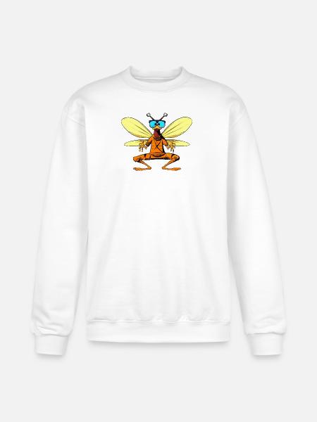Fly Yogi - Champion Unisex Powerblend Sweatshirt  - white
