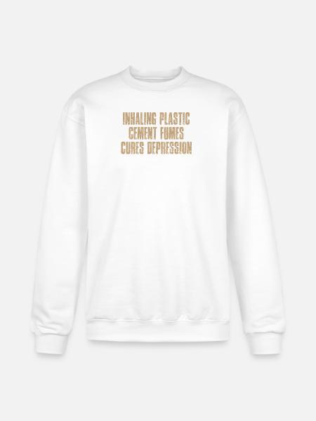 Plastic Fume Mood Pollution - Champion Unisex Powerblend Sweatshirt - white