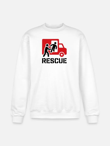 Rescue EMS Paramedic Action - Champion Unisex Powerblend Sweatshirt - white