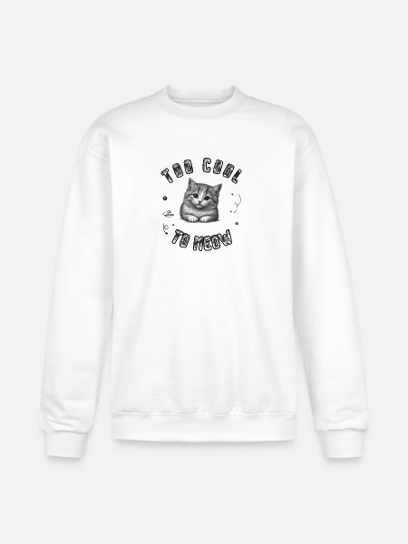 Kitten in a Cosmic Ring - Champion Unisex Powerblend Sweatshirt - white