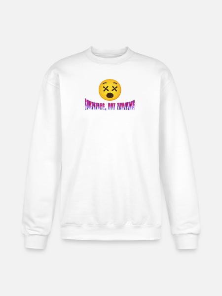Surviving, Not Thriving - Champion Unisex Powerblend Sweatshirt - white