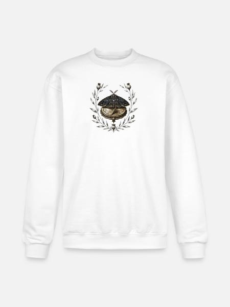 Celestial Moth Clockwork - Champion Unisex Powerblend Sweatshirt - white