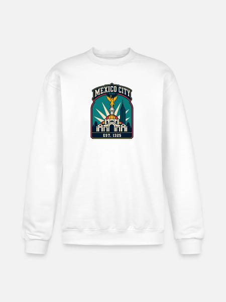Mexico City CDMX Emblem - Champion Unisex Powerblend Sweatshirt  - white