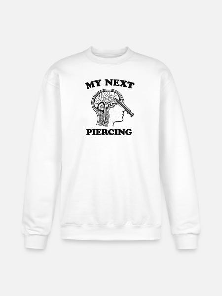 My Next Piercing Lobotomy - Champion Unisex Powerblend Sweatshirt - white