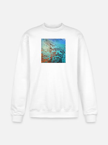 Aqua Cell Burst - Champion Unisex Powerblend Sweatshirt - white