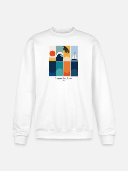Presence Over Noise - Champion Unisex Powerblend Sweatshirt - white