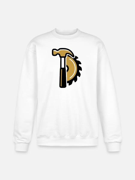Hammer Circular Saw Logo - Champion Unisex Powerblend Sweatshirt - white