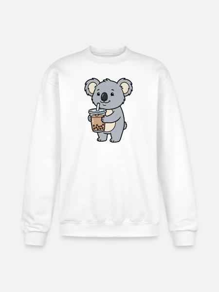 koala bubble tea - Champion Unisex Powerblend Sweatshirt - white