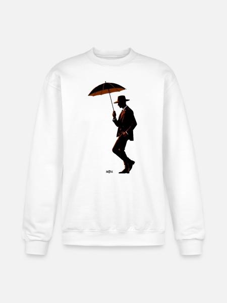 Noir Gentleman Umbrella Silhouette - Champion Unisex Powerblend Sweatshirt - white