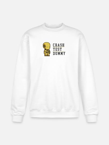 Crash Test Dummy Baby Yellow Safety Testman - Champion Unisex Powerblend Sweatshirt  - white