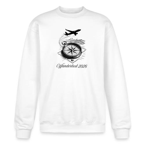 Wanderlust 2026 T-Shirt | Minimalist Travel Plane - Champion Unisex Powerblend Sweatshirt 