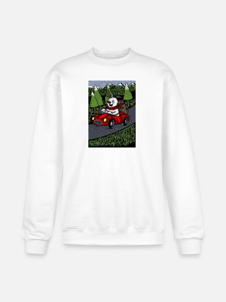 snowman blue sky version - Champion Unisex Powerblend Sweatshirt - white