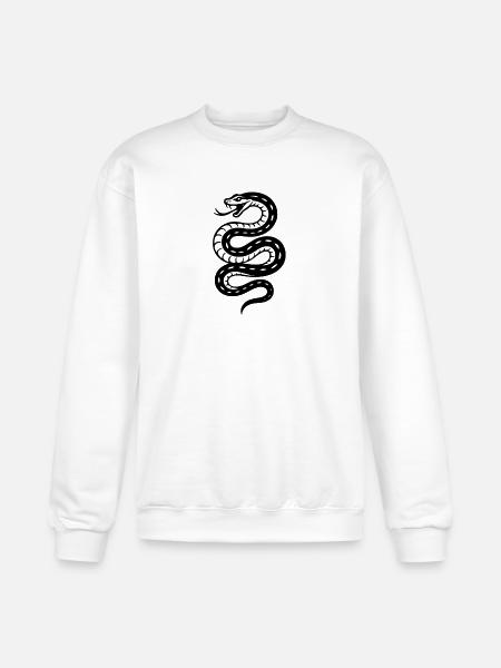 Coiled Serpent Silhouette - Champion Unisex Powerblend Sweatshirt  - white