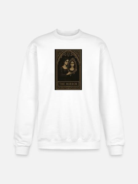 The Mirror Tarot Card Art - Champion Unisex Powerblend Sweatshirt - white