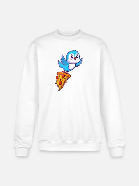 Pizza Pal Penguin on Slice - Champion Unisex Powerblend Sweatshirt - white