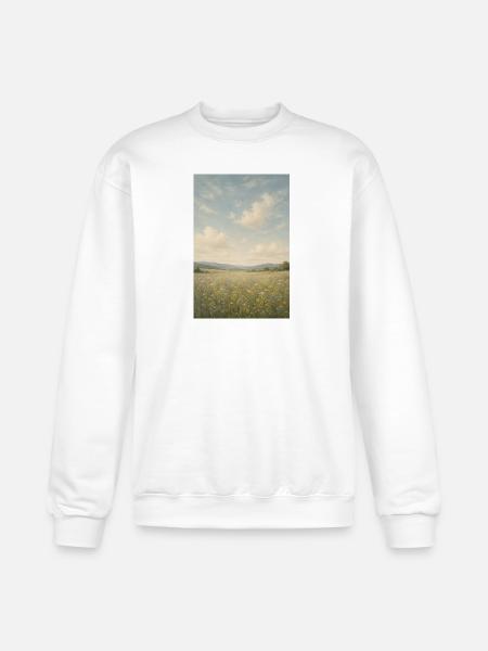 Meadow Bloom Under Wide Sky - Champion Unisex Powerblend Sweatshirt - white