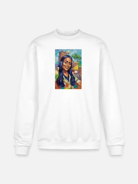 Bluehair City Portrait - Champion Unisex Powerblend Sweatshirt  - white