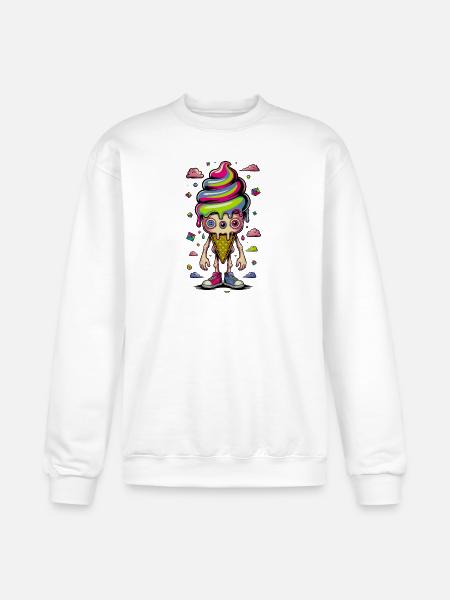 Cosmic Cone Creature - Champion Unisex Powerblend Sweatshirt  - white
