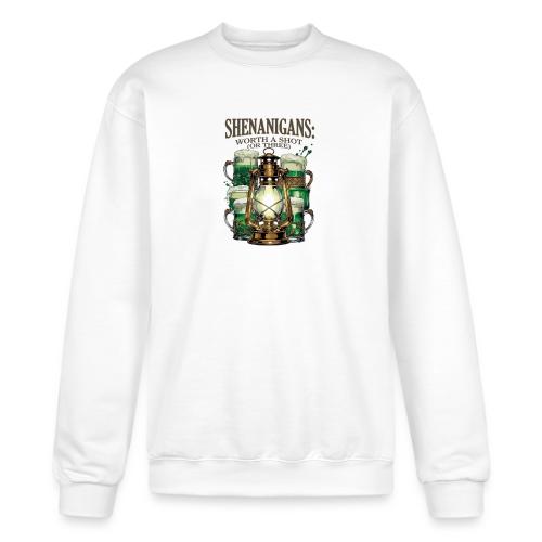 Worth a Shot Lantern Toast Graphic Tee - Champion Unisex Powerblend Sweatshirt 