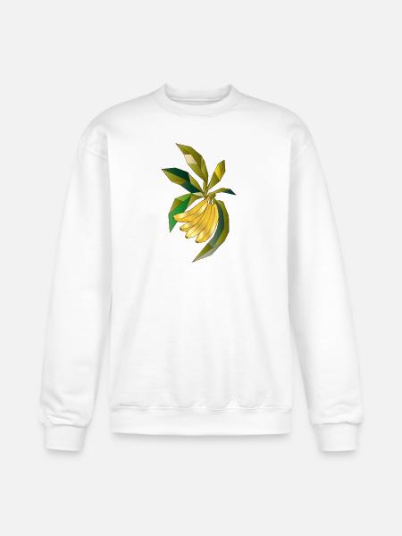 Geometric banana plant illustration - Champion Unisex Powerblend Sweatshirt - white