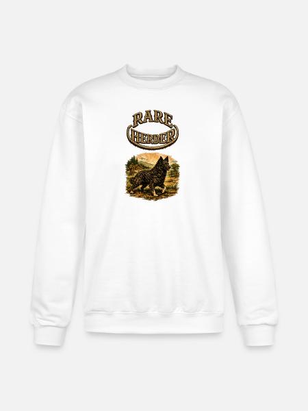 Rare Herder: Rustic Herding Dog - Champion Unisex Powerblend Sweatshirt  - white
