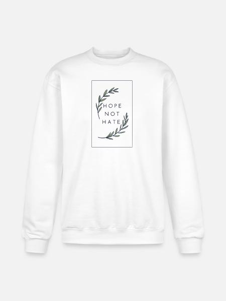 Hope Not Hate - Champion Unisex Powerblend Sweatshirt - white