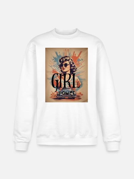 GIRL Power Retro Ride - Champion Unisex Powerblend Sweatshirt - white