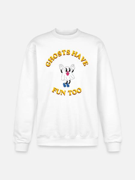 Ghosts Have Fun Too - Champion Unisex Powerblend Sweatshirt  - white