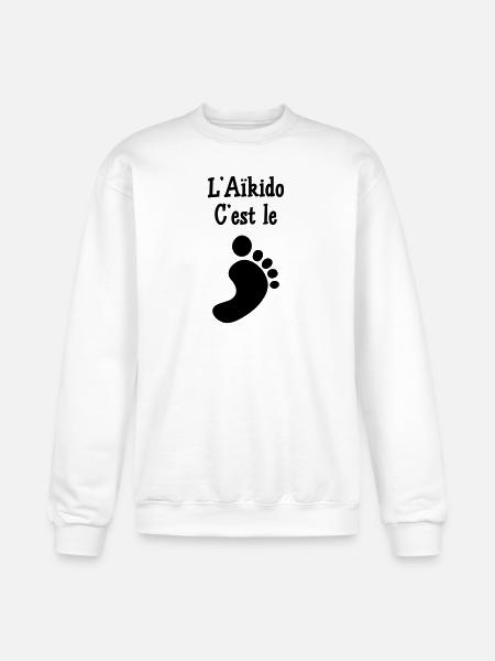 Aikido is the Foot - Champion Unisex Powerblend Sweatshirt - white