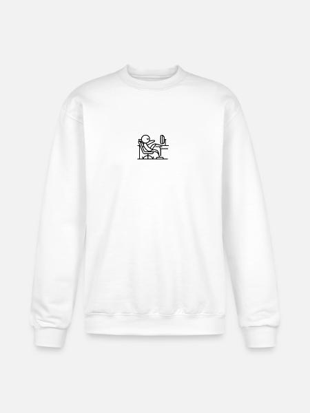 Lazy Tech - Champion Unisex Powerblend Sweatshirt  - white