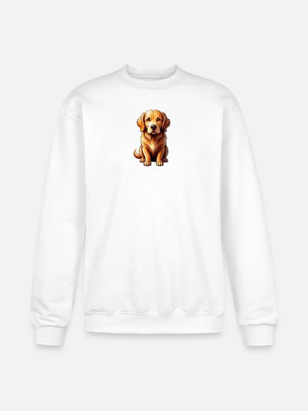 Golden Retriever Pop Art Charm - Champion Unisex Powerblend Sweatshirt - white