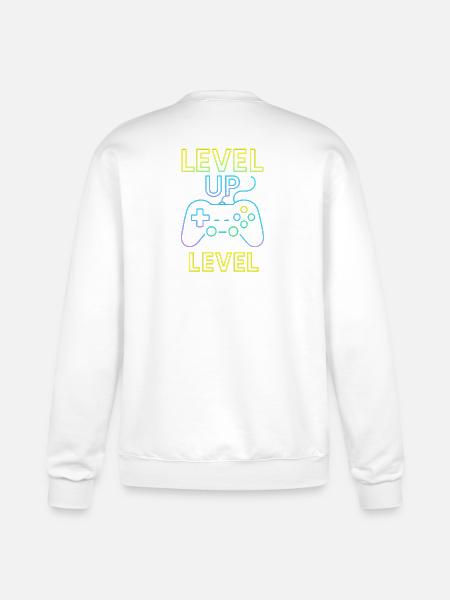 Neon Level Up Controller - Champion Unisex Powerblend Sweatshirt - white