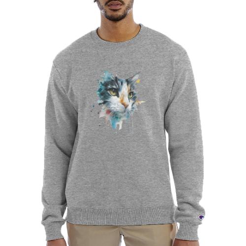 Watercolor cat face - Champion Unisex Powerblend Sweatshirt 
