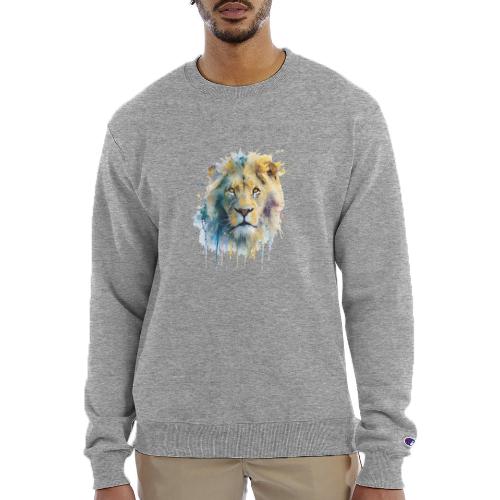 Splash-Art Lion Face - Champion Unisex Powerblend Sweatshirt 