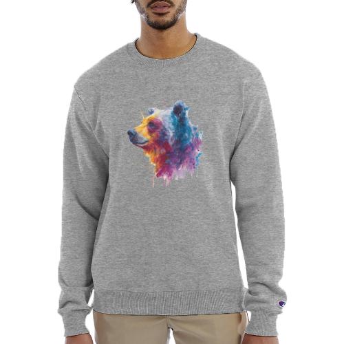 Watercolor Bear Portrait - Champion Unisex Powerblend Sweatshirt 
