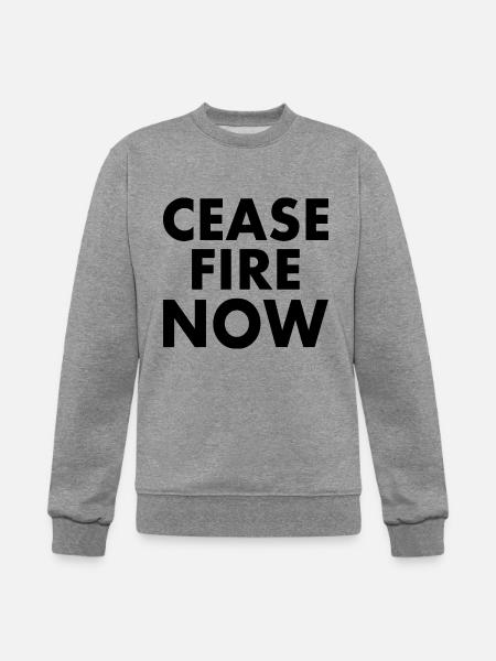 Ceasefire now - Champion Unisex Powerblend Sweatshirt - heather gray