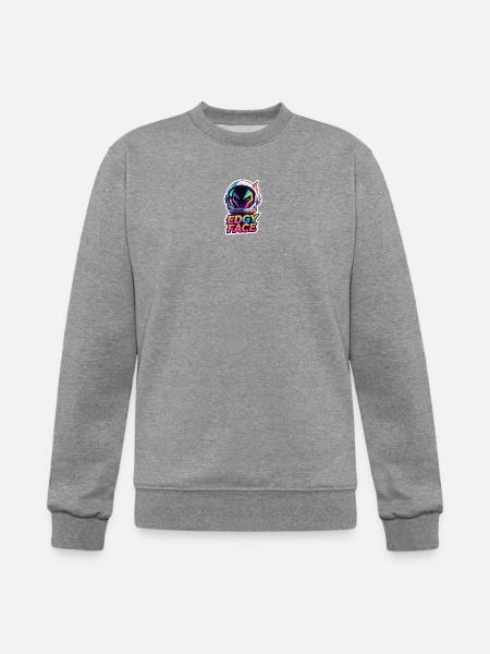 Edgy Face Spaceman - Champion Unisex Powerblend Sweatshirt - heather gray