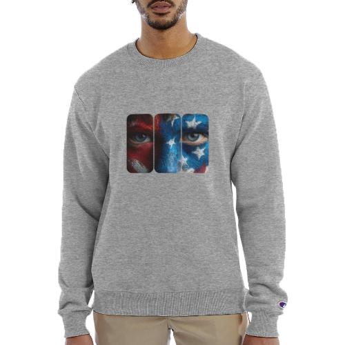 USA: Painted for the Flag - Champion Unisex Powerblend Sweatshirt 