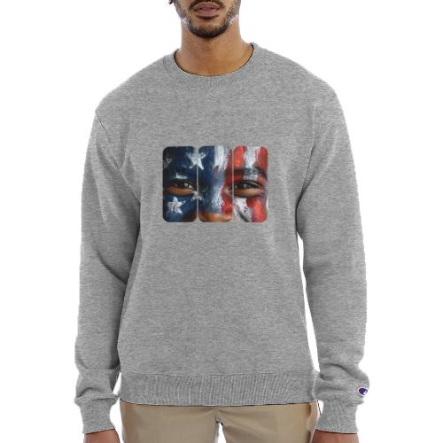 USA: Three Panels of Pride - Champion Unisex Powerblend Sweatshirt 