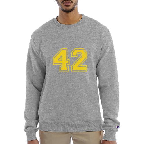 Number 42 in a classic athletic collegiate font - Champion Unisex Powerblend Sweatshirt 