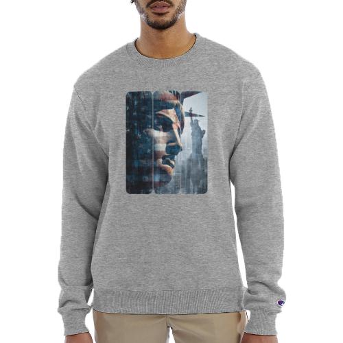 USA: Liberty in Three Visions - Champion Unisex Powerblend Sweatshirt 