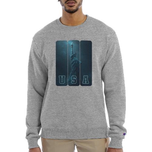 Neon Liberty USA Triptych - Champion Unisex Powerblend Sweatshirt 