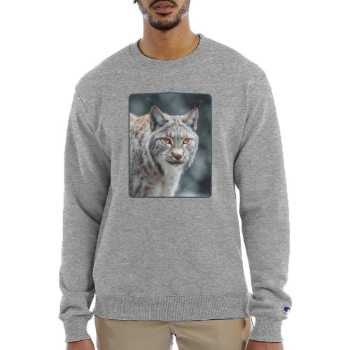 Lynx Portrait Piercing Eyes Design - Champion Unisex Powerblend Sweatshirt 