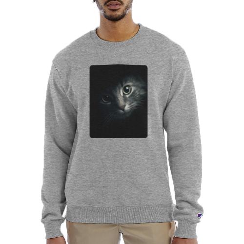Cat Face in Shadow Close-Up Design - Champion Unisex Powerblend Sweatshirt 