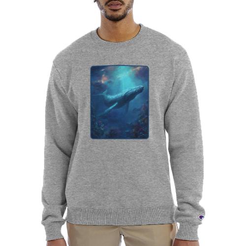 Humpback Whale Ocean Reef Design - Champion Unisex Powerblend Sweatshirt 